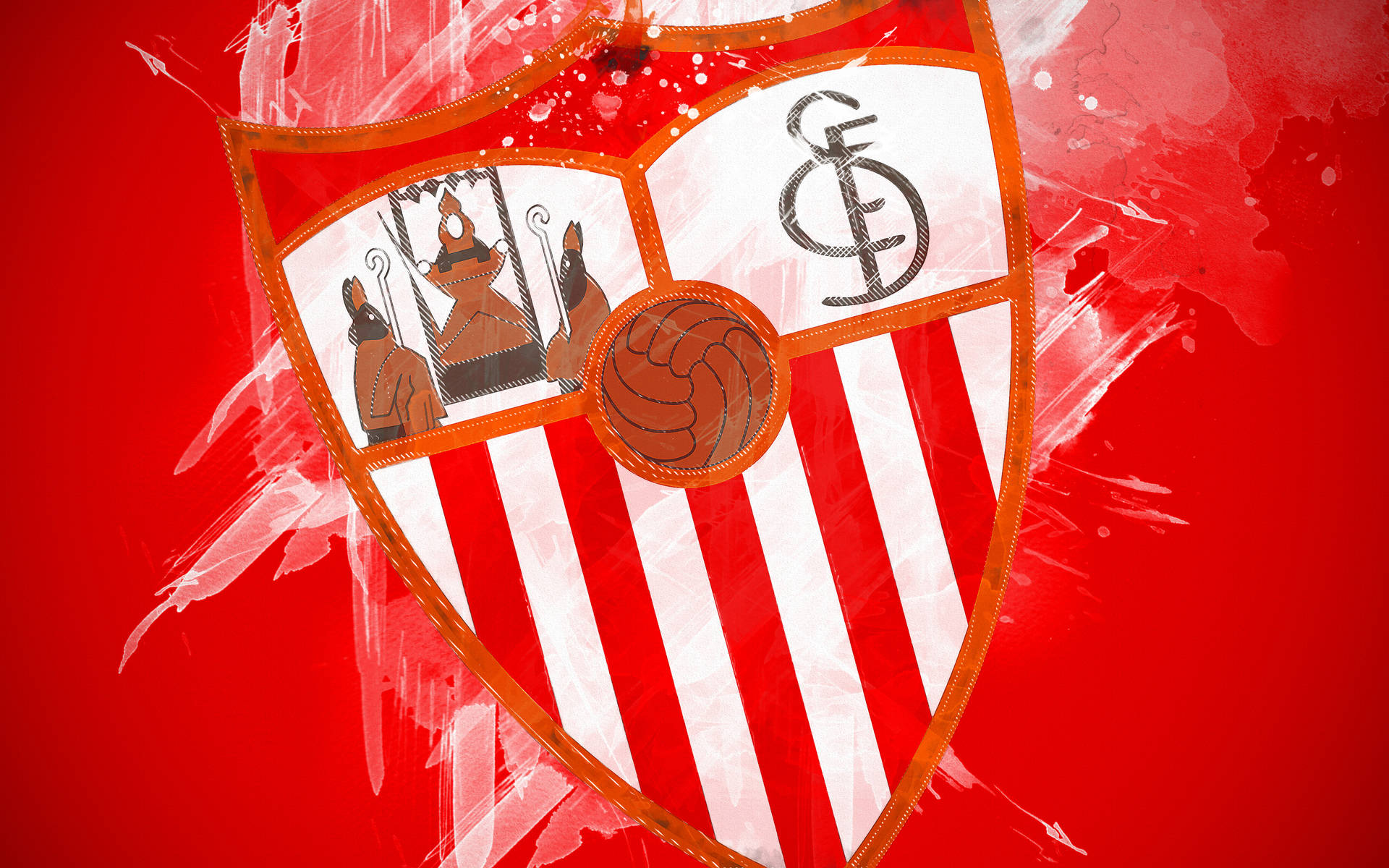 Sevilla Fc Logo Painting Wallpaper