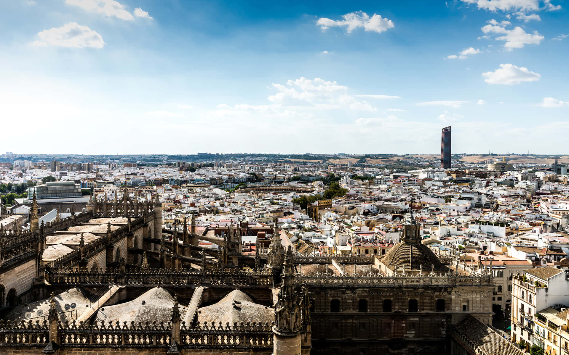 Seville Cathedral Pictured From Above Wallpaper