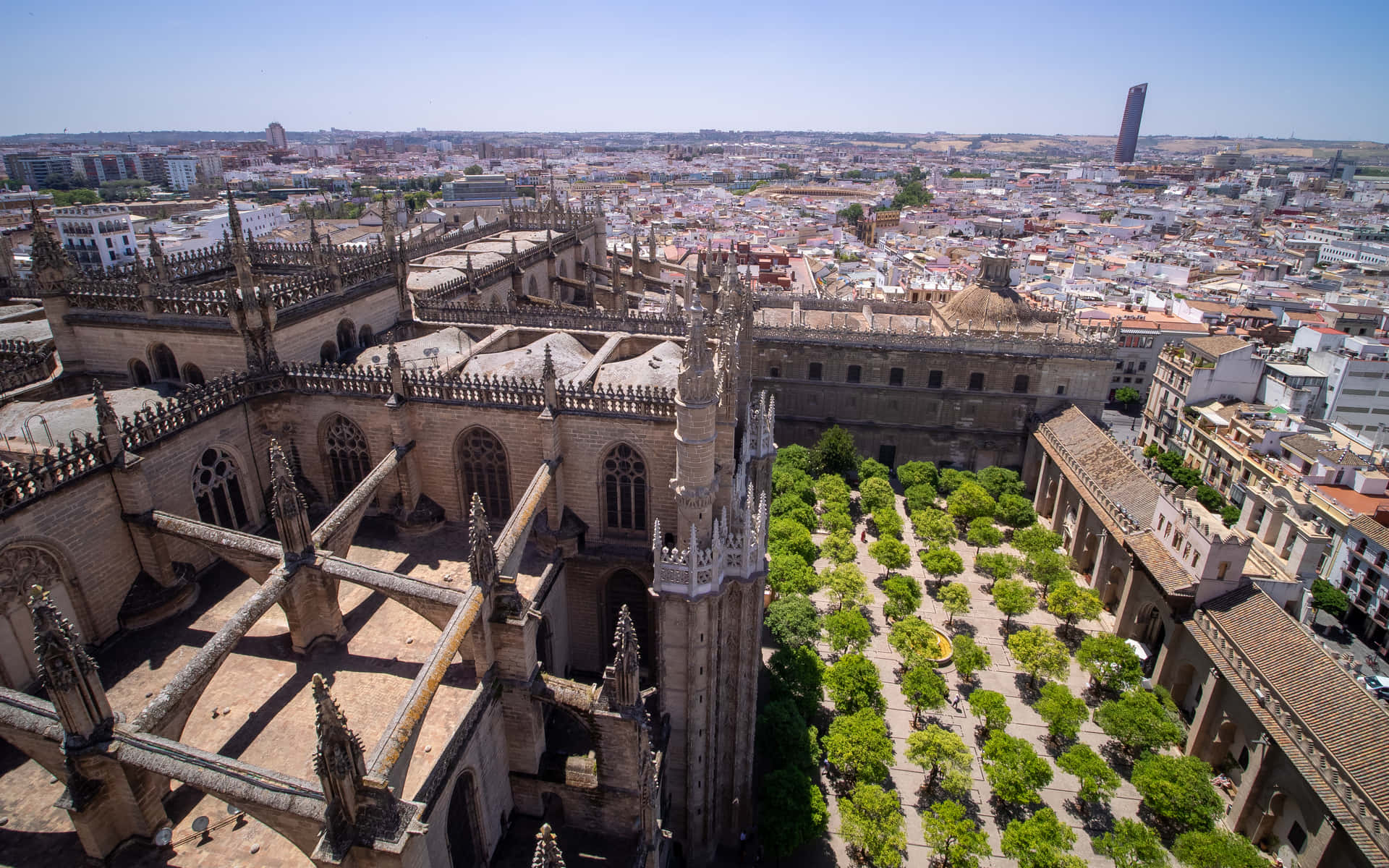 Fotode La Catedral De Sevilla Vista Desde Arriba Fondo de pantalla