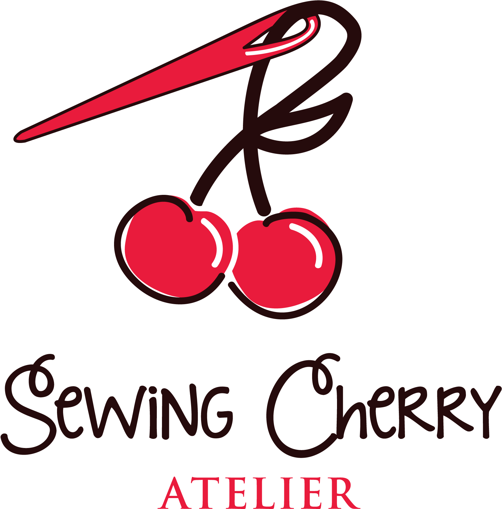 Sewing Cherry Atelier Logo PNG