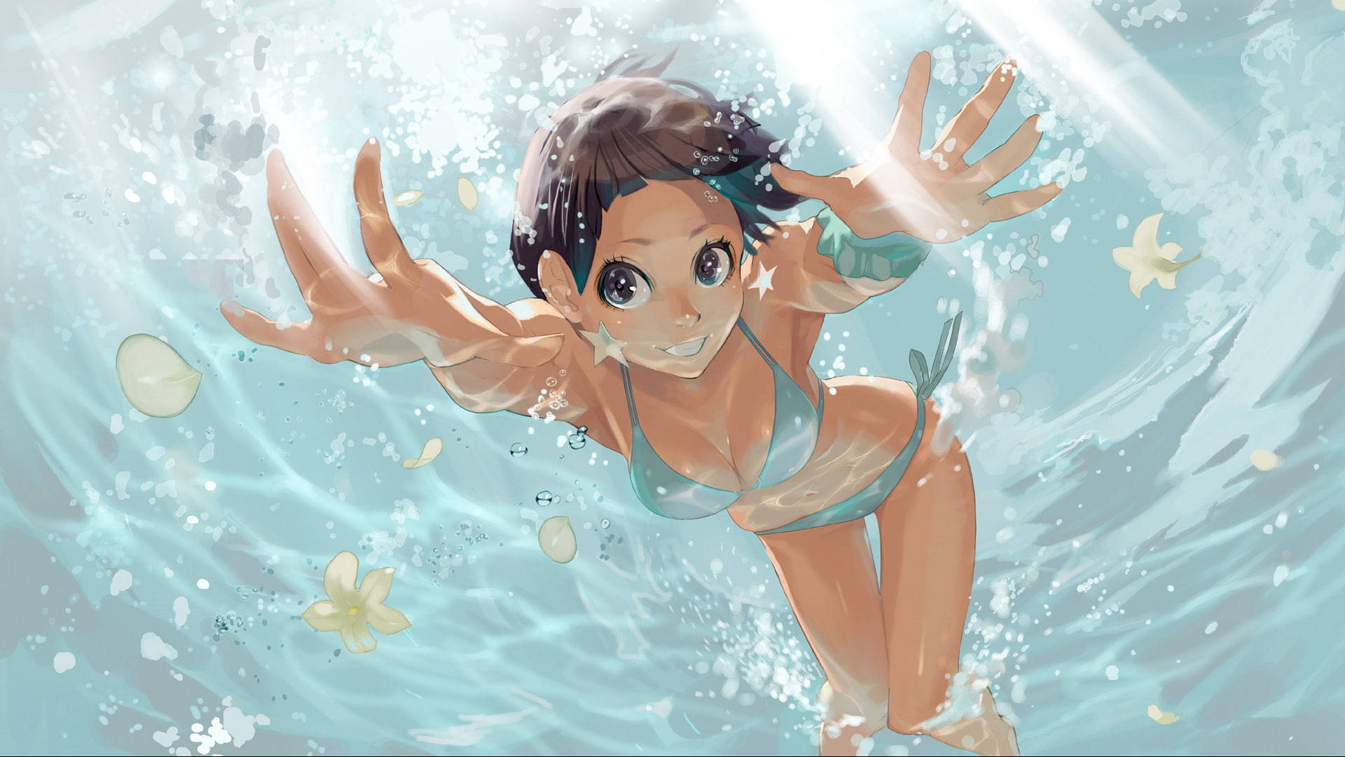 Sexy Anime Girl Underwater