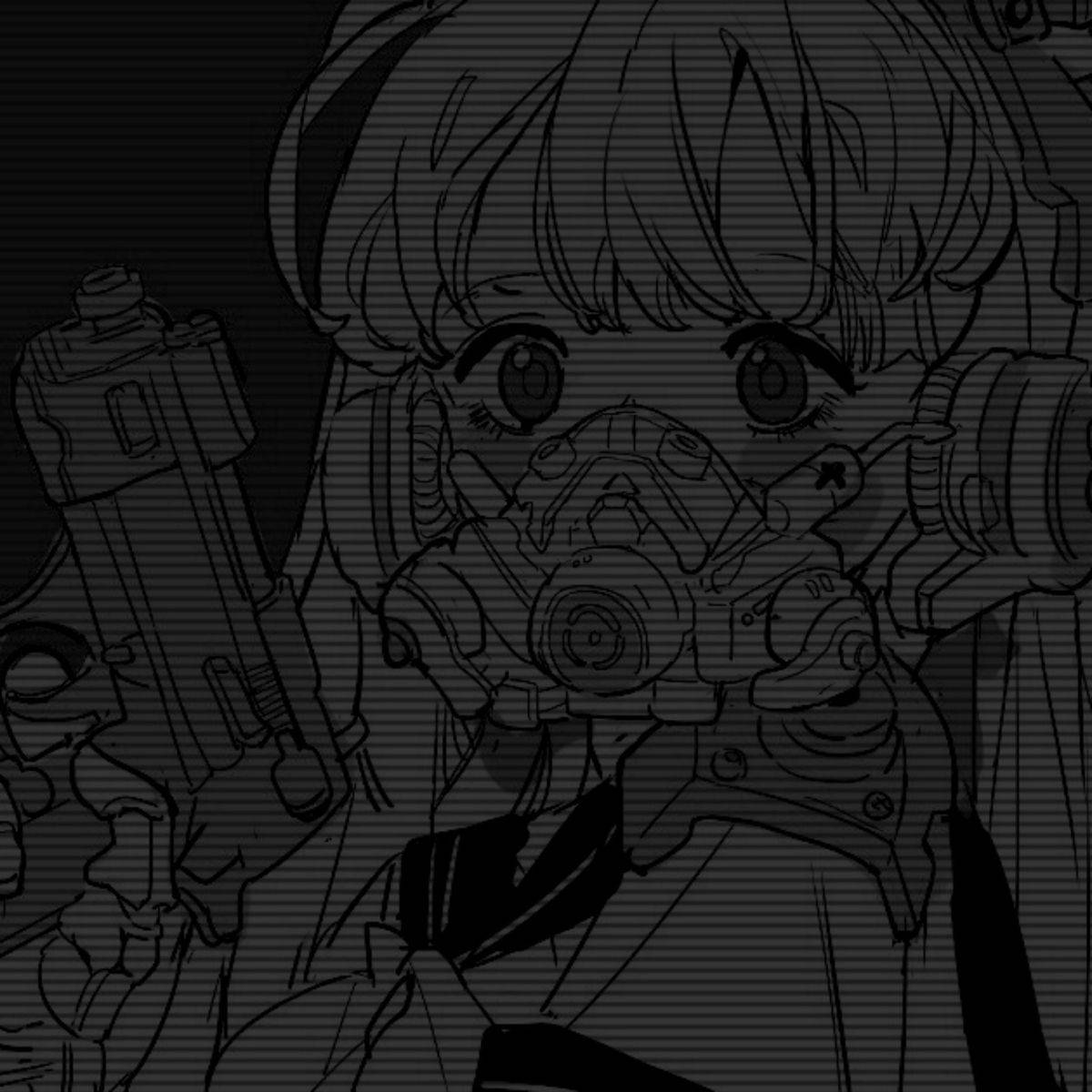Sexy Anime PFP Girl With Gas Mask Wallpaper