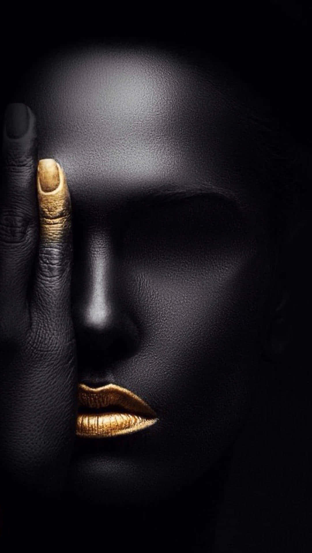 Sexet sort kvinde ingen øjne Wallpaper