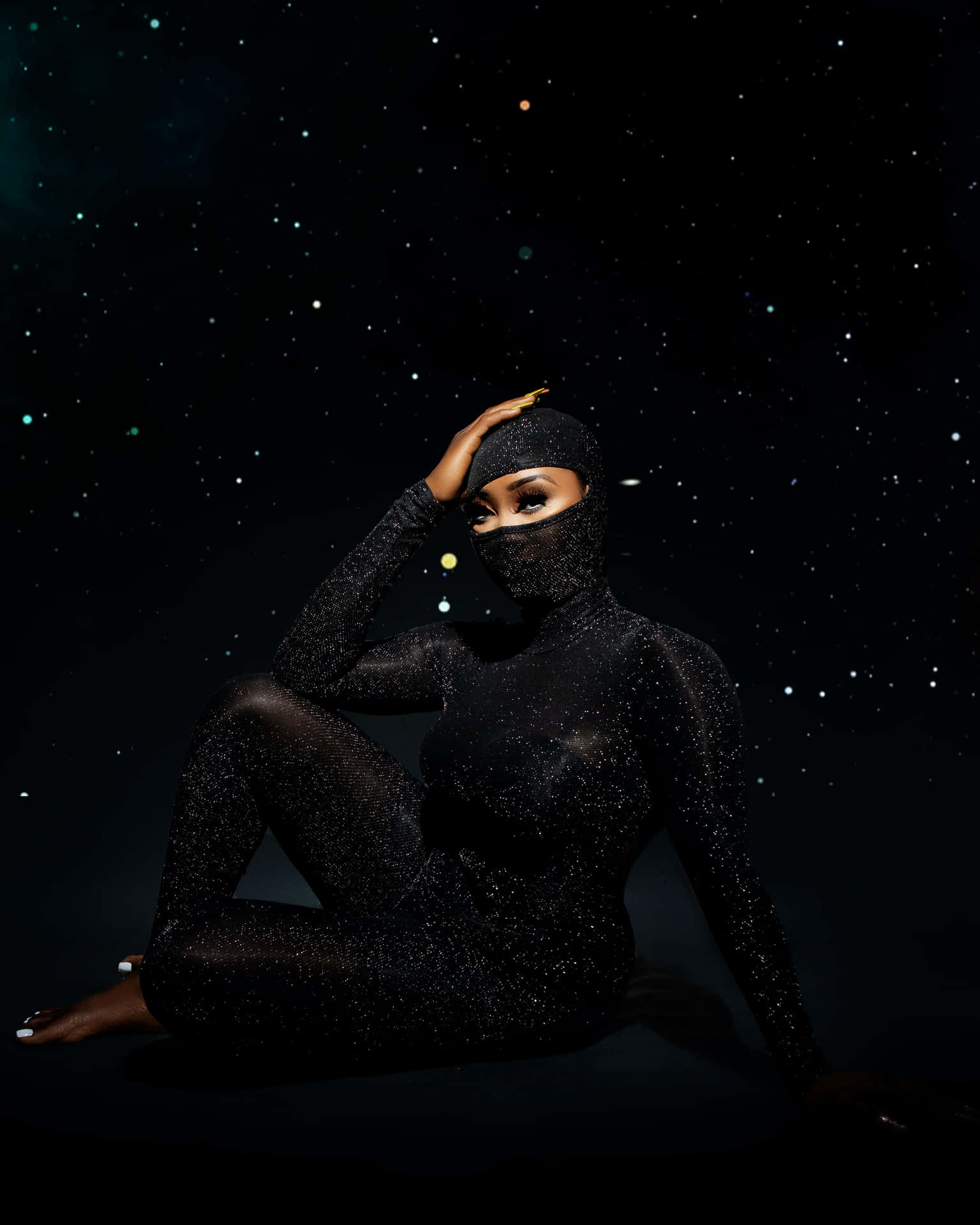 Sexy Black Woman Starry Picture