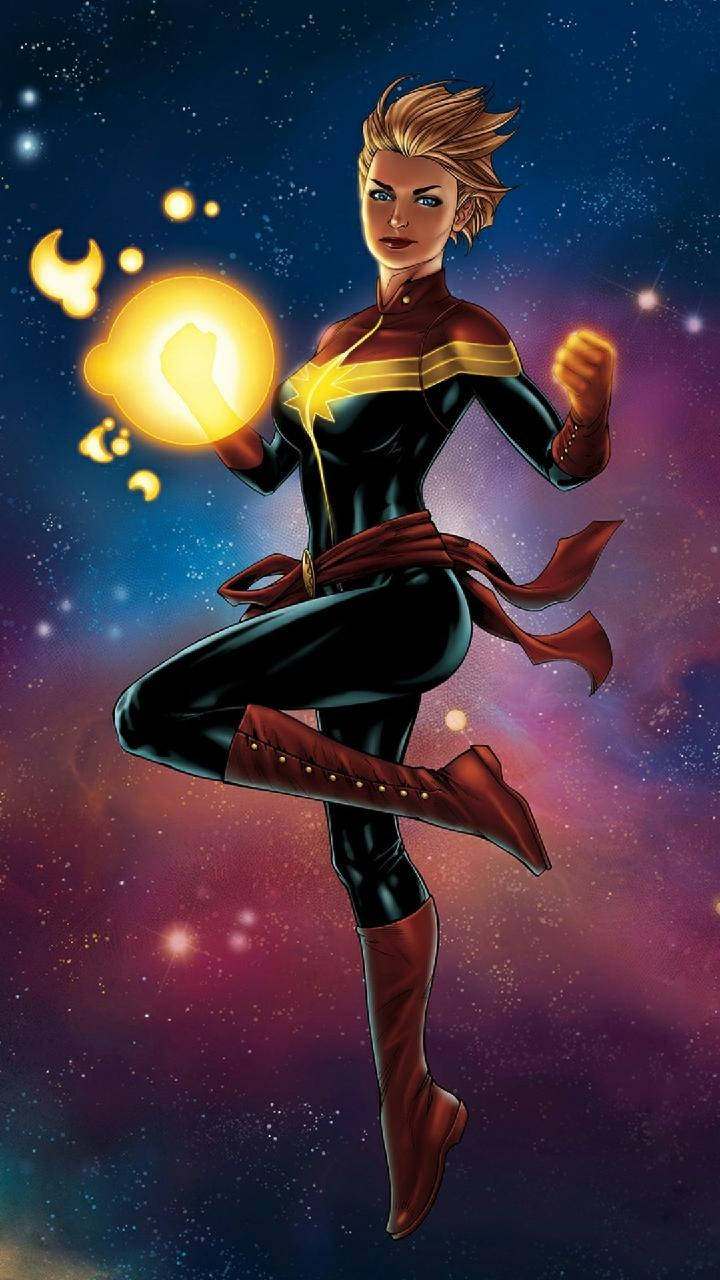 "Be bold. Be brave. Be powerful. Be Captain Marvel." Wallpaper