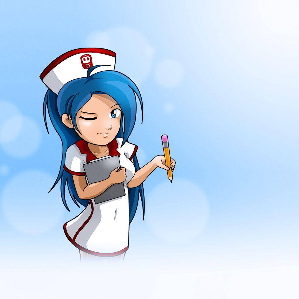Sexy Nurse Girl Cartoon Wallpaper