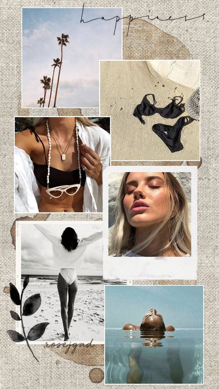 Sexy Summer Beach Collage Wallpaper