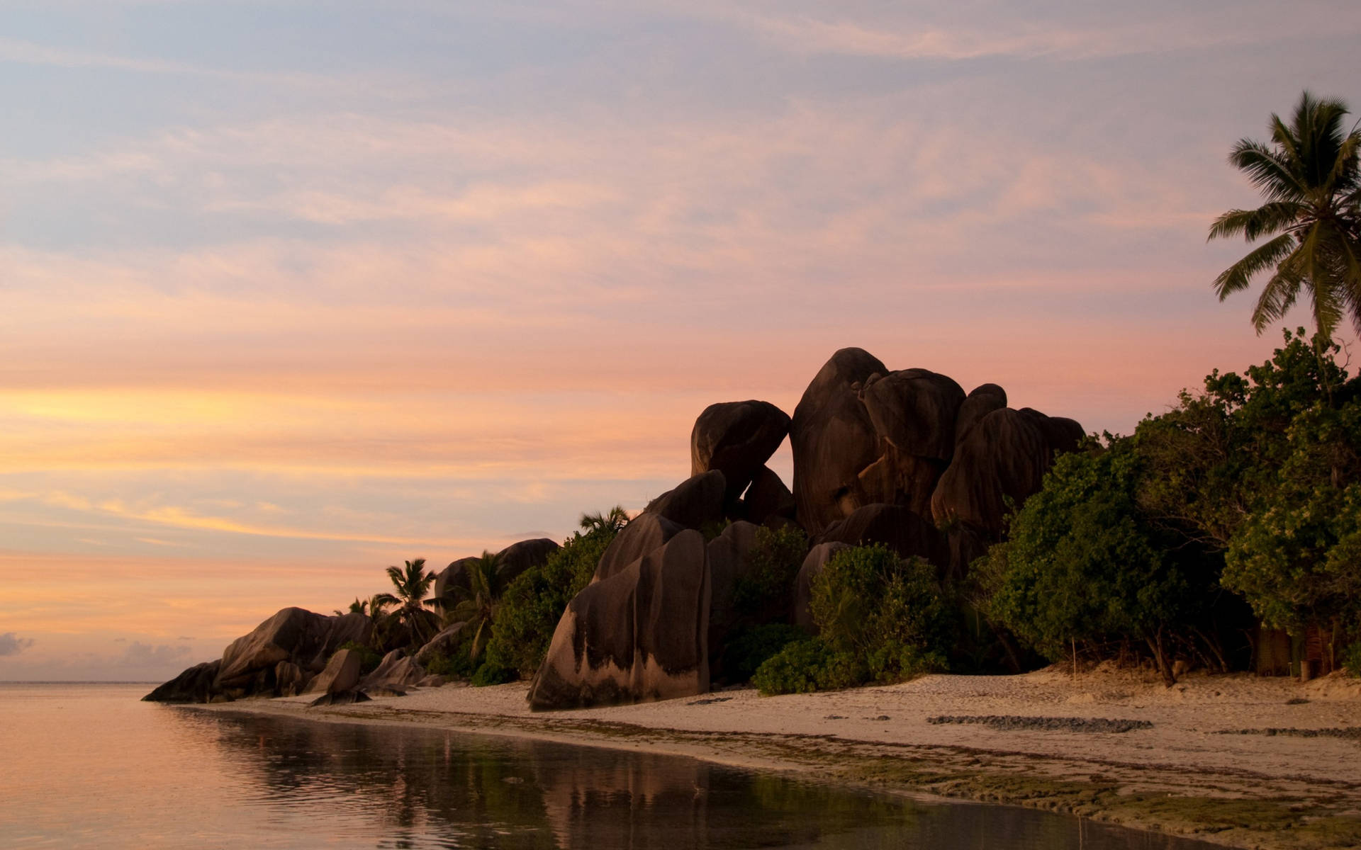 Seychelles Beach Sunset