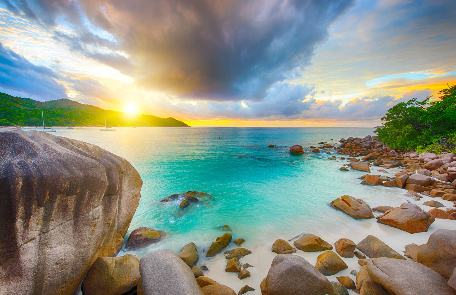 Seychelles Beautiful Sunset