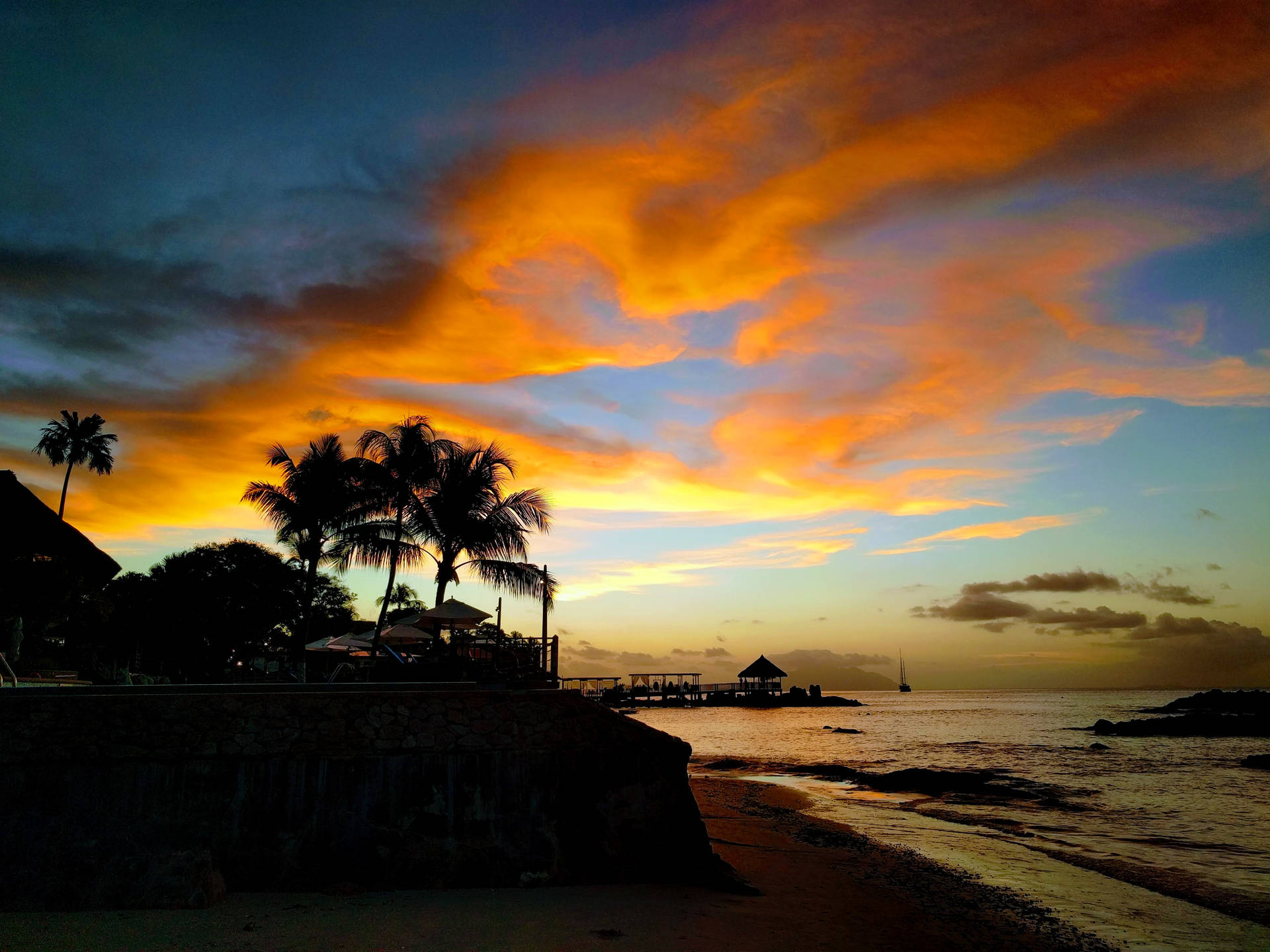 Seychelles Bel Ombre Sunset