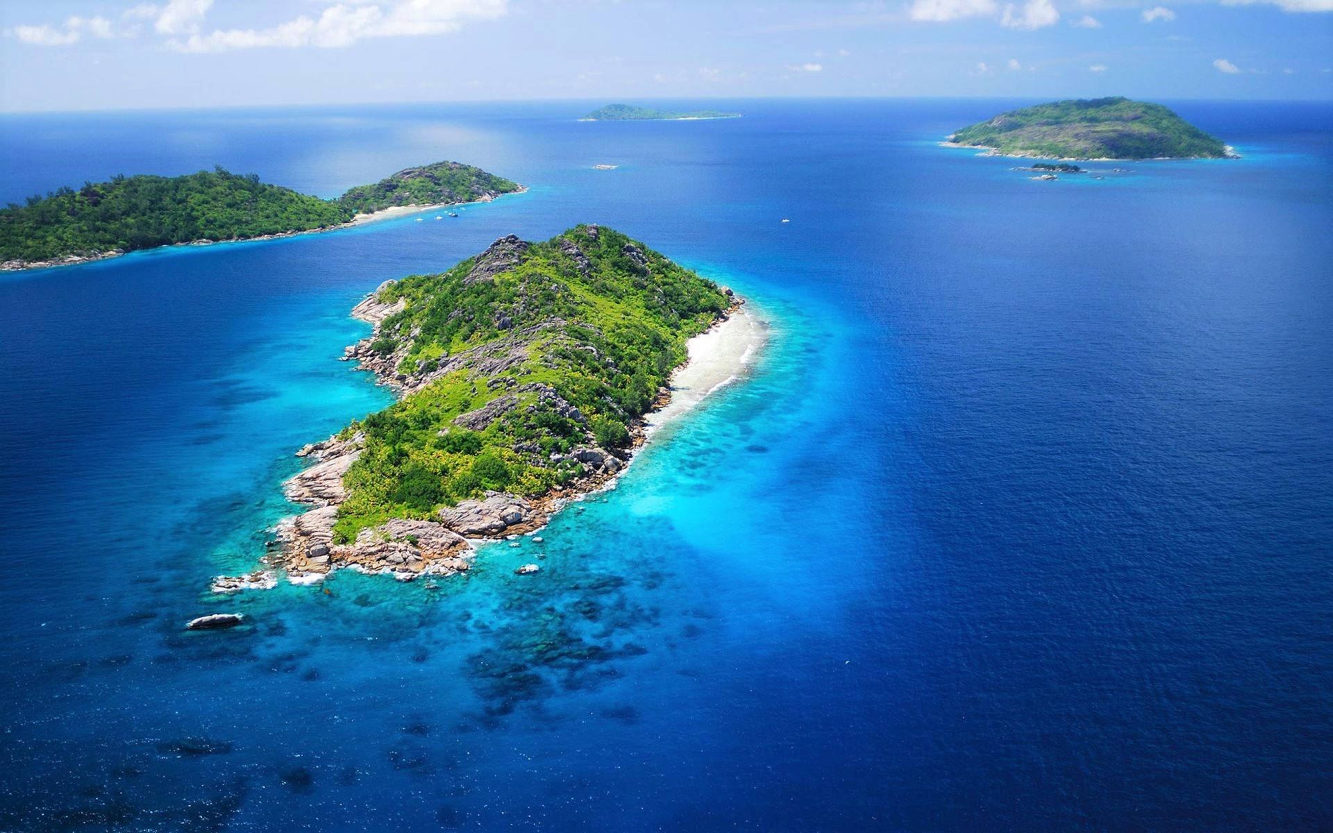 Seychelles Islands Aerial View