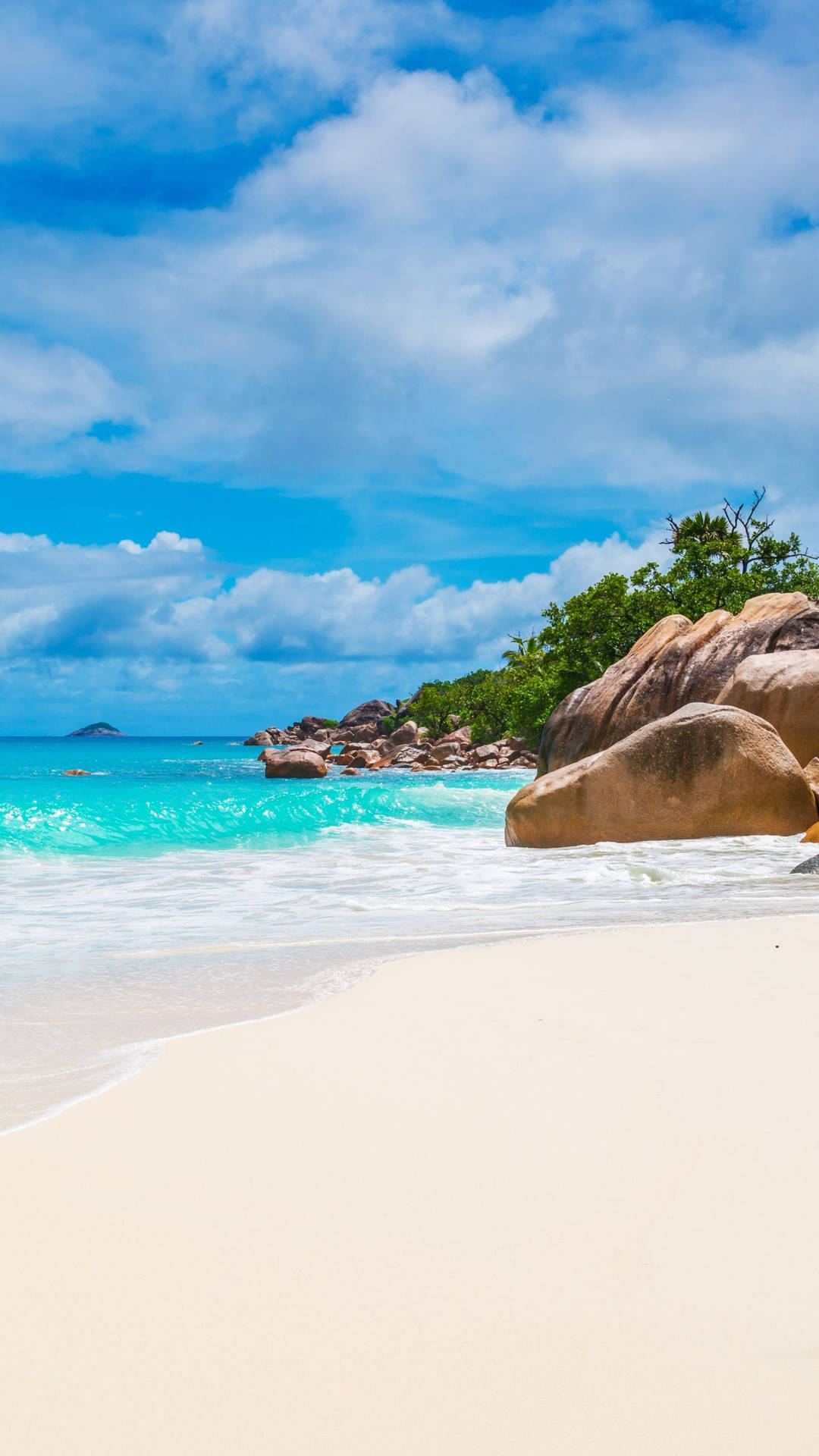 Seychelles Paradise Beach Iphone Wallpaper
