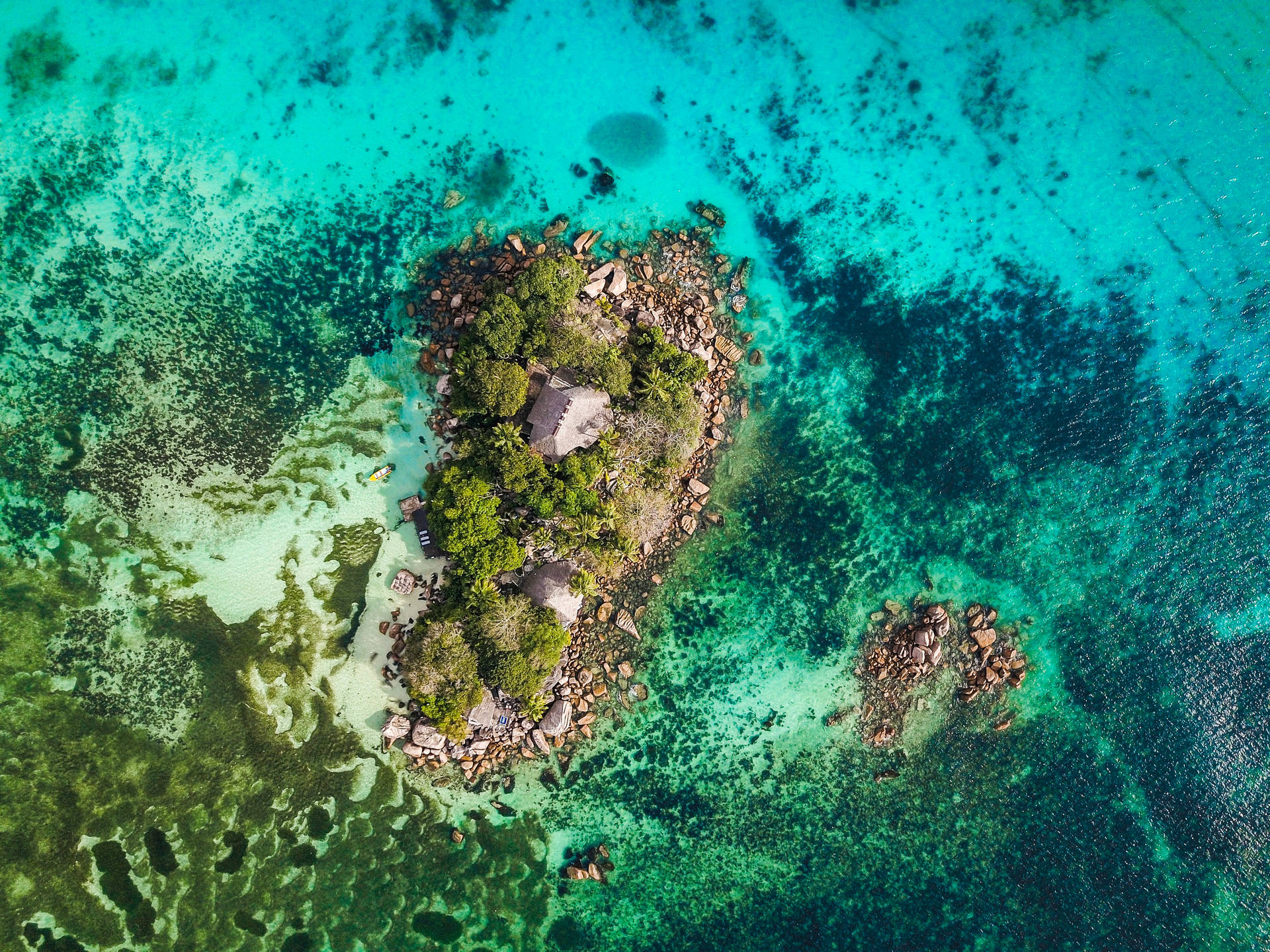 Seychelles Praslin Aerial View