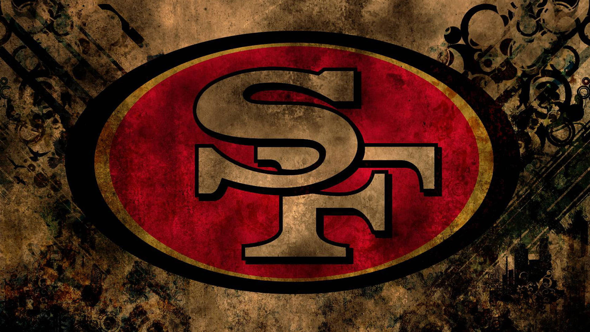 Sf Logo Dirty Wall 49ers Iphone Wallpaper
