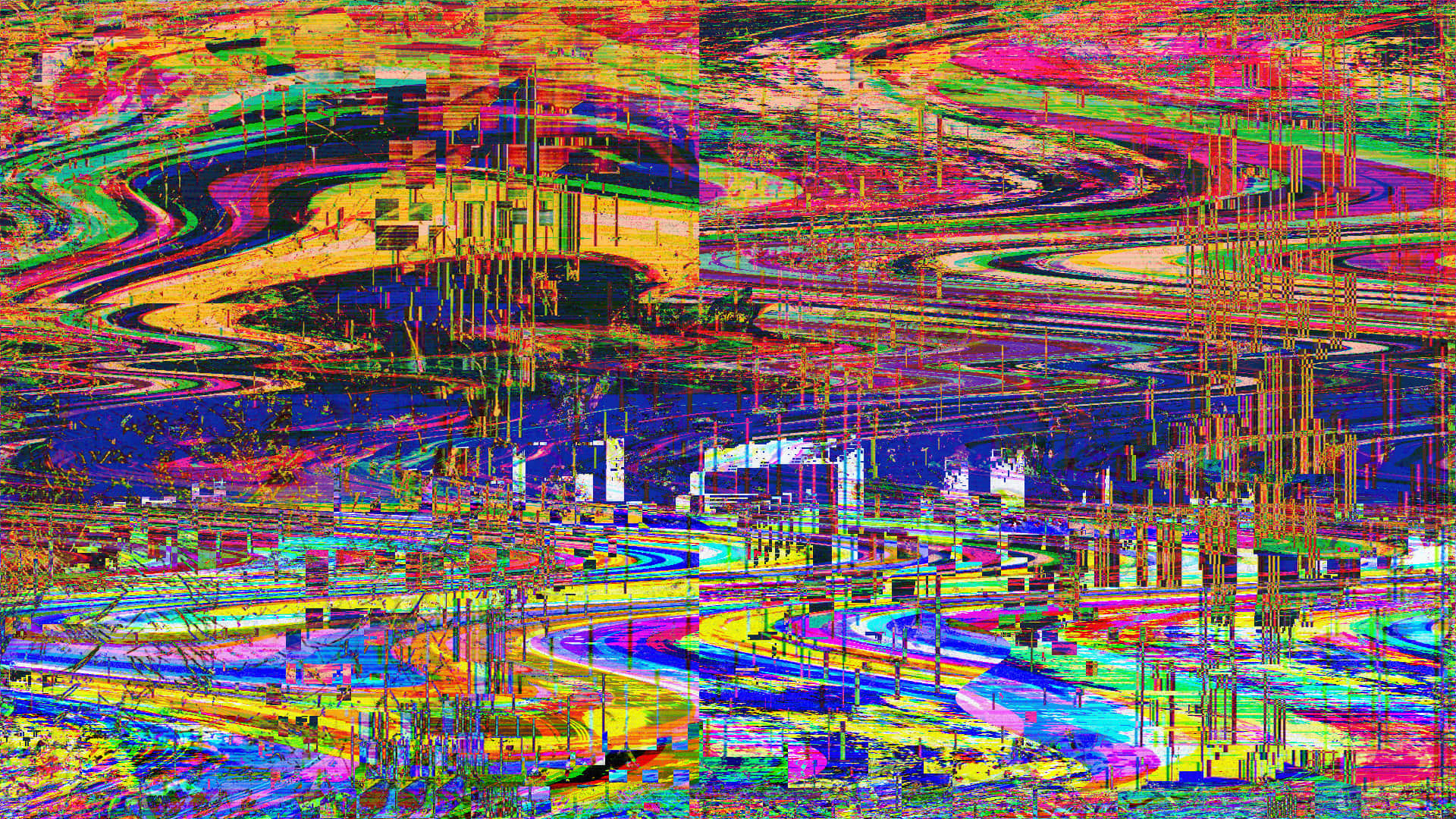 Sfondoa Effetto Glitch Dinamico.