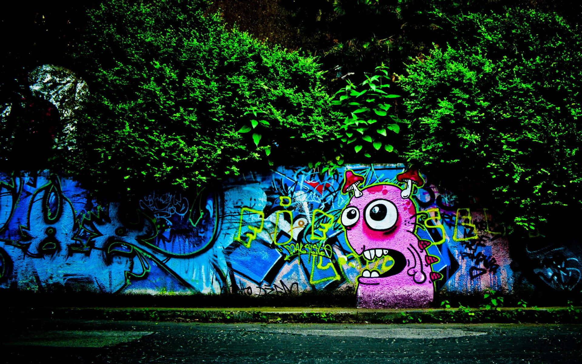 Sfondocon Murales Graffiti