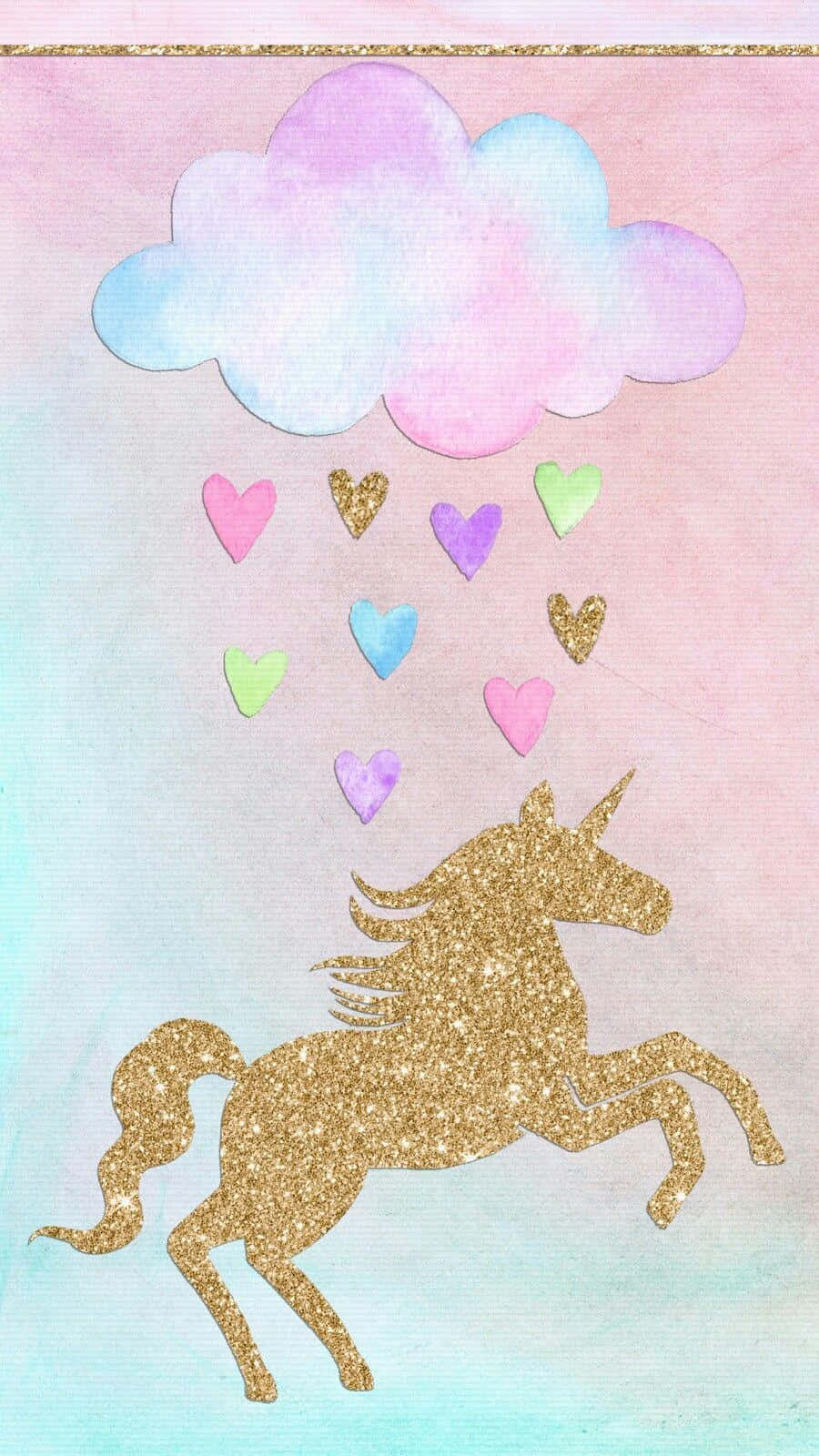 Sfondocon Unicorni Glitterati.