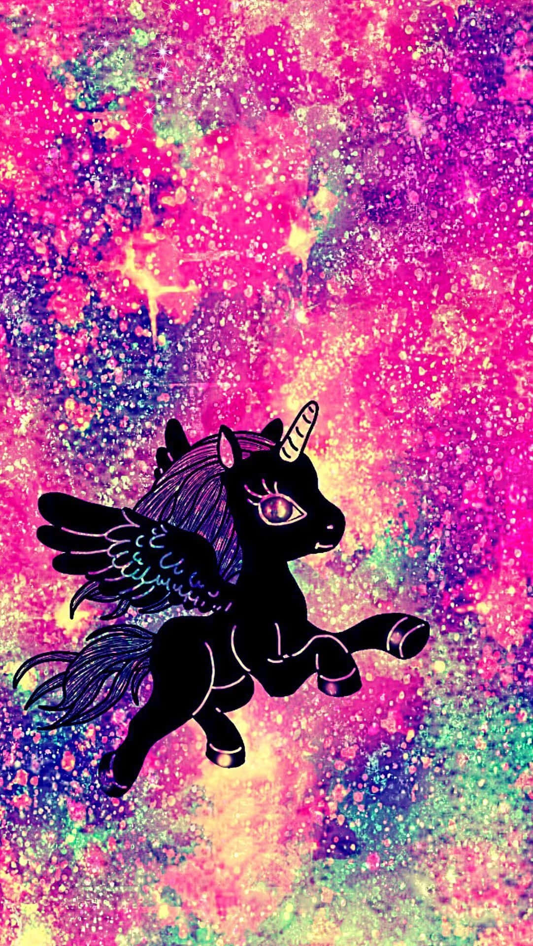 Sfondocon Unicorno Glitterato