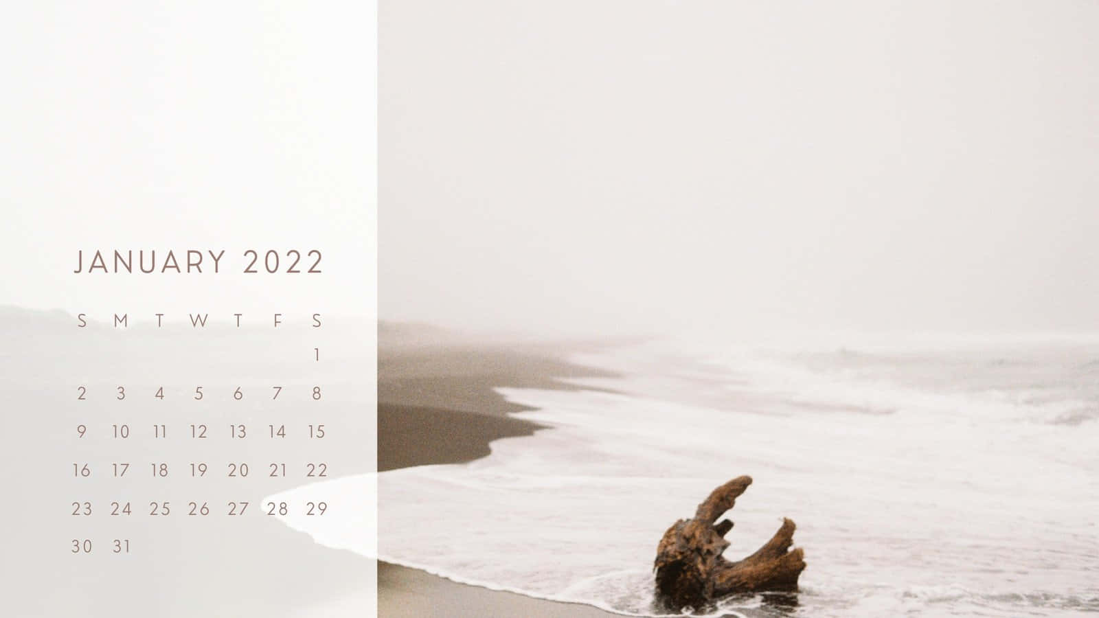 Sfondodel Calendario Di Gennaio 2022