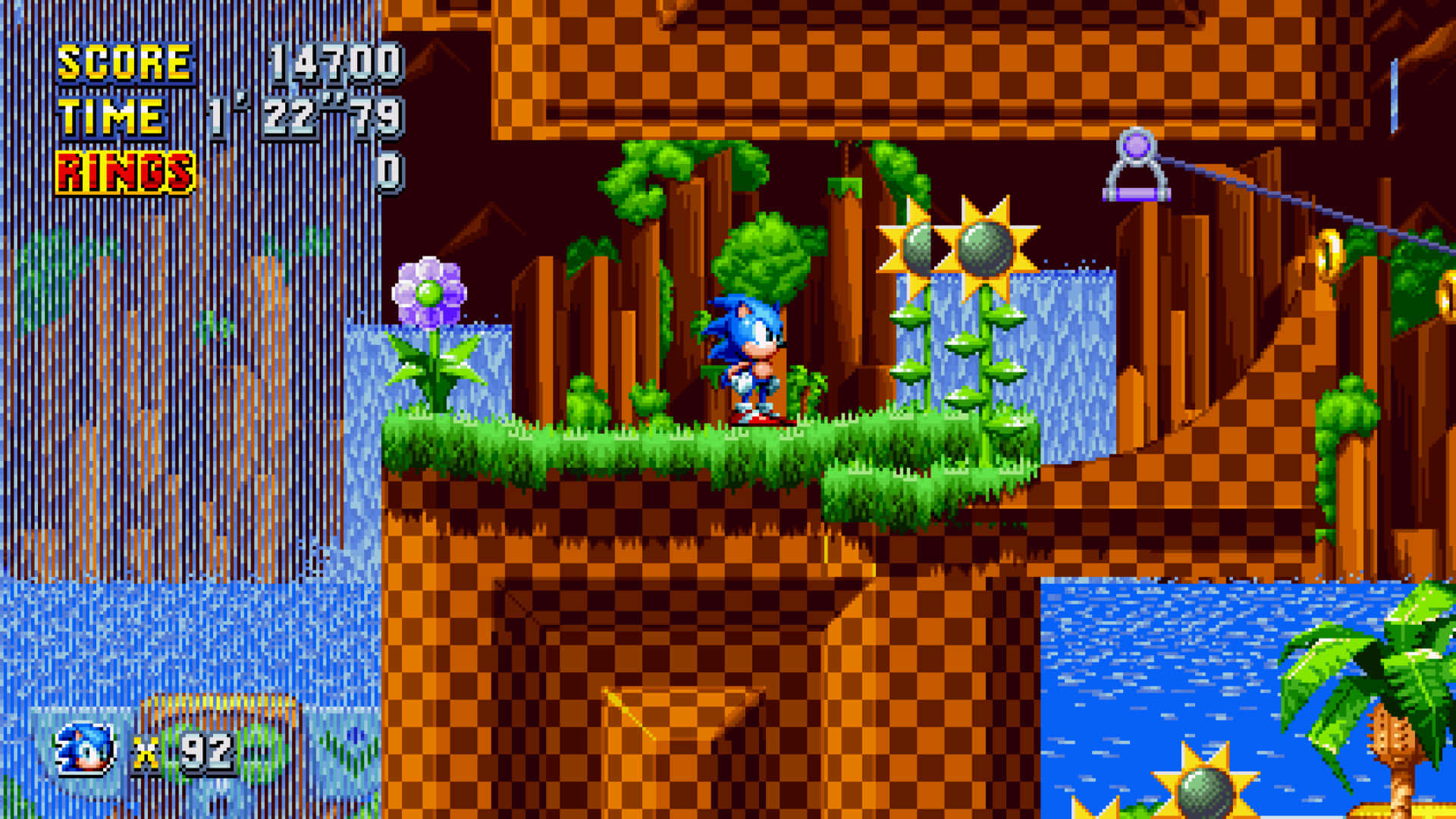 Sfondodi Green Hill Zone.