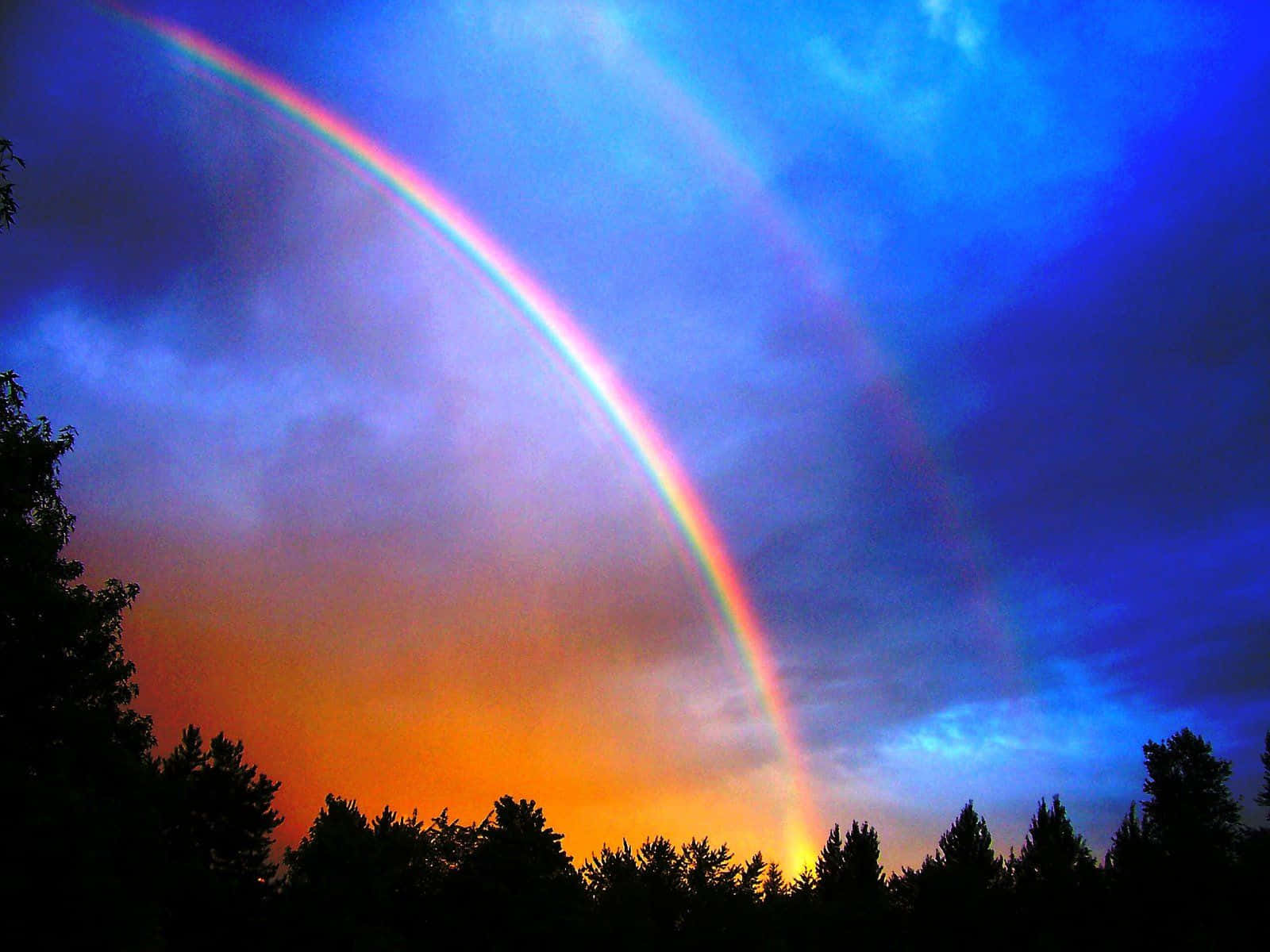 Sfondoestetico Vibrante A Tema Arcobaleno