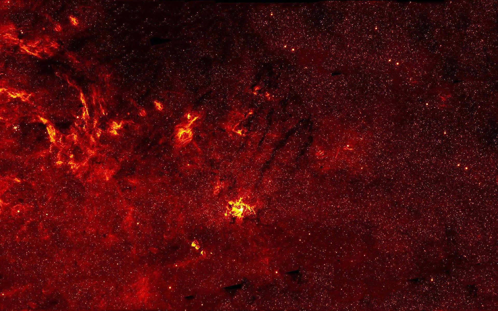 Sfondoincredibile Di Una Nebulosa Spaziale Rossa