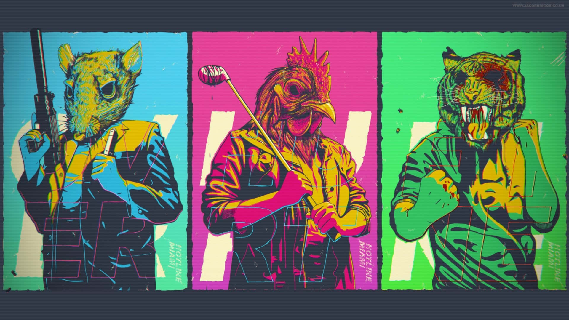 Sfondostile Retro Di Hotline Miami