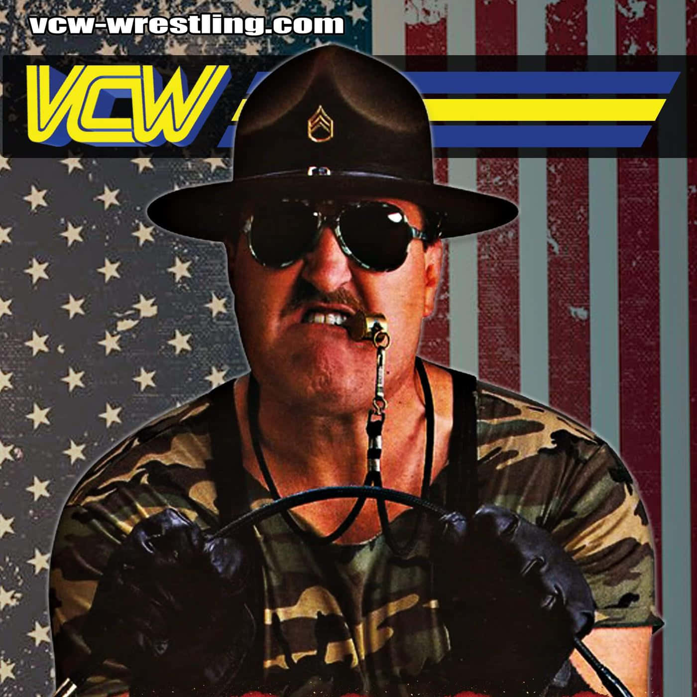 Sgt Slaughter VCW Cover Model Live Tapet: Wallpaper