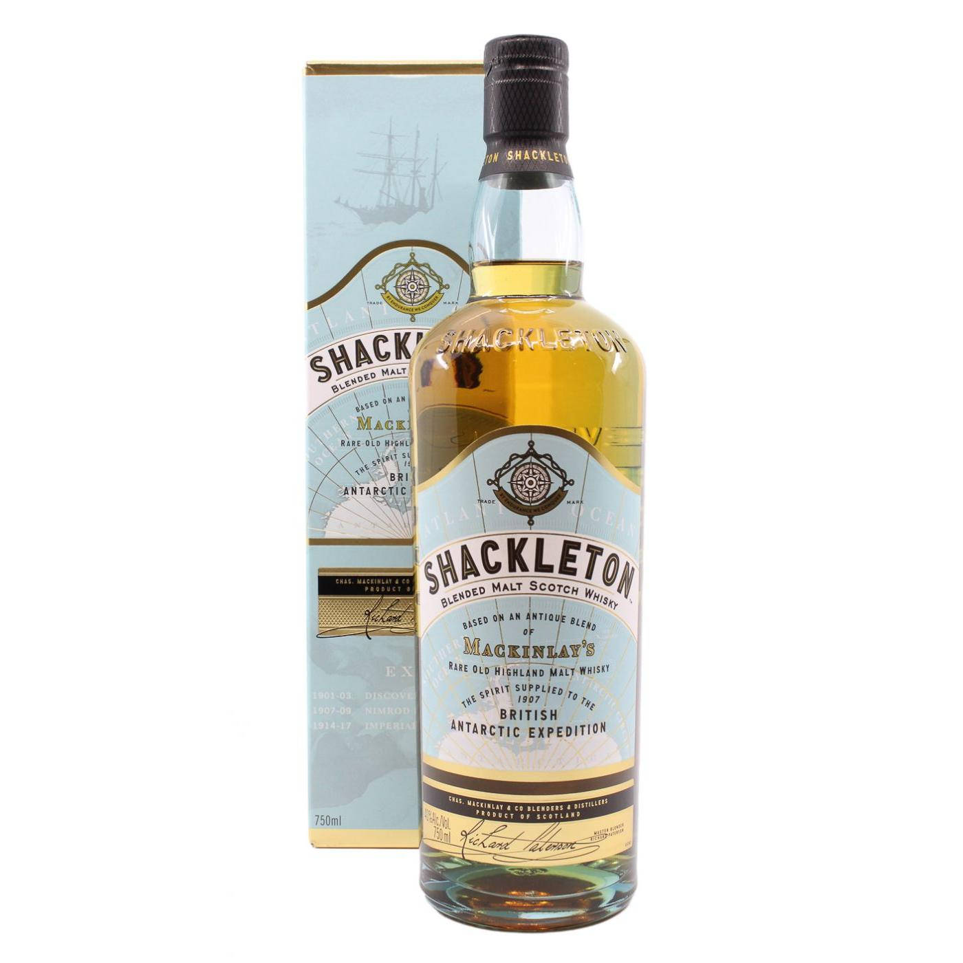 Shackletonscotch Whisky-flaska Och Låda. Wallpaper