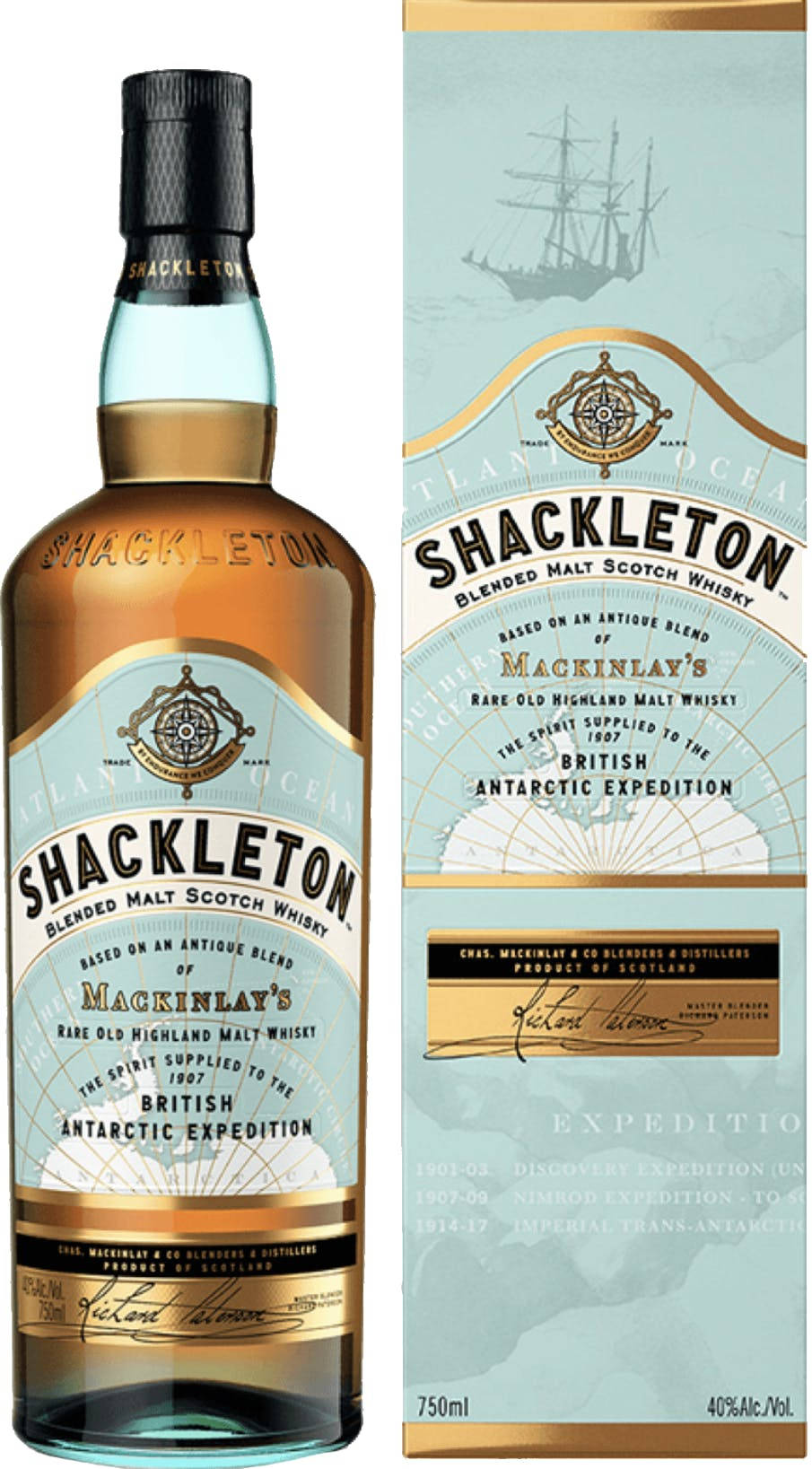 Shackleton Whiskey Unopened Liquor Bottle Wallpaper
