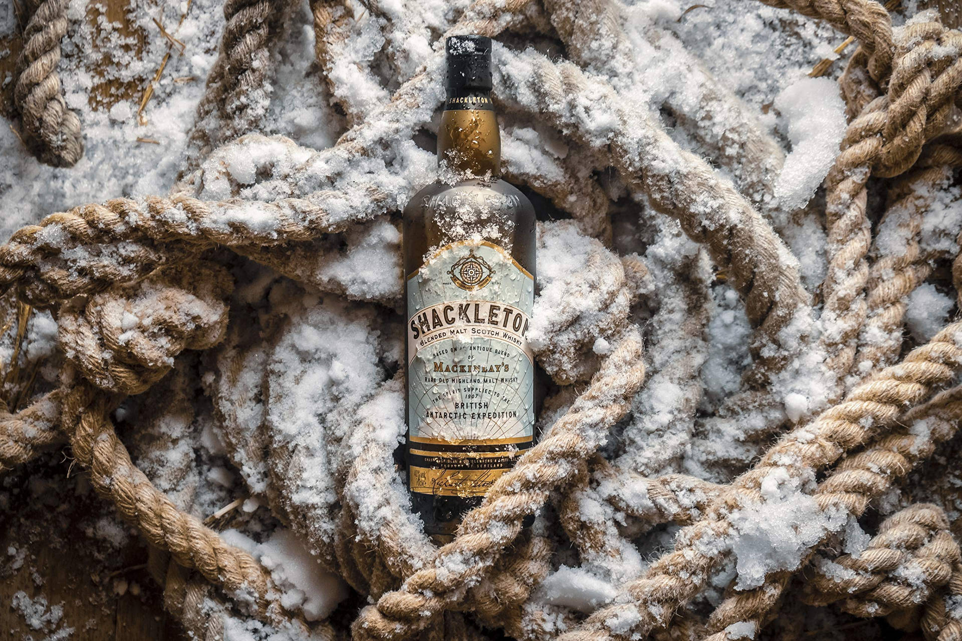 Shackletonwhisky Em Corda Congelada. Papel de Parede