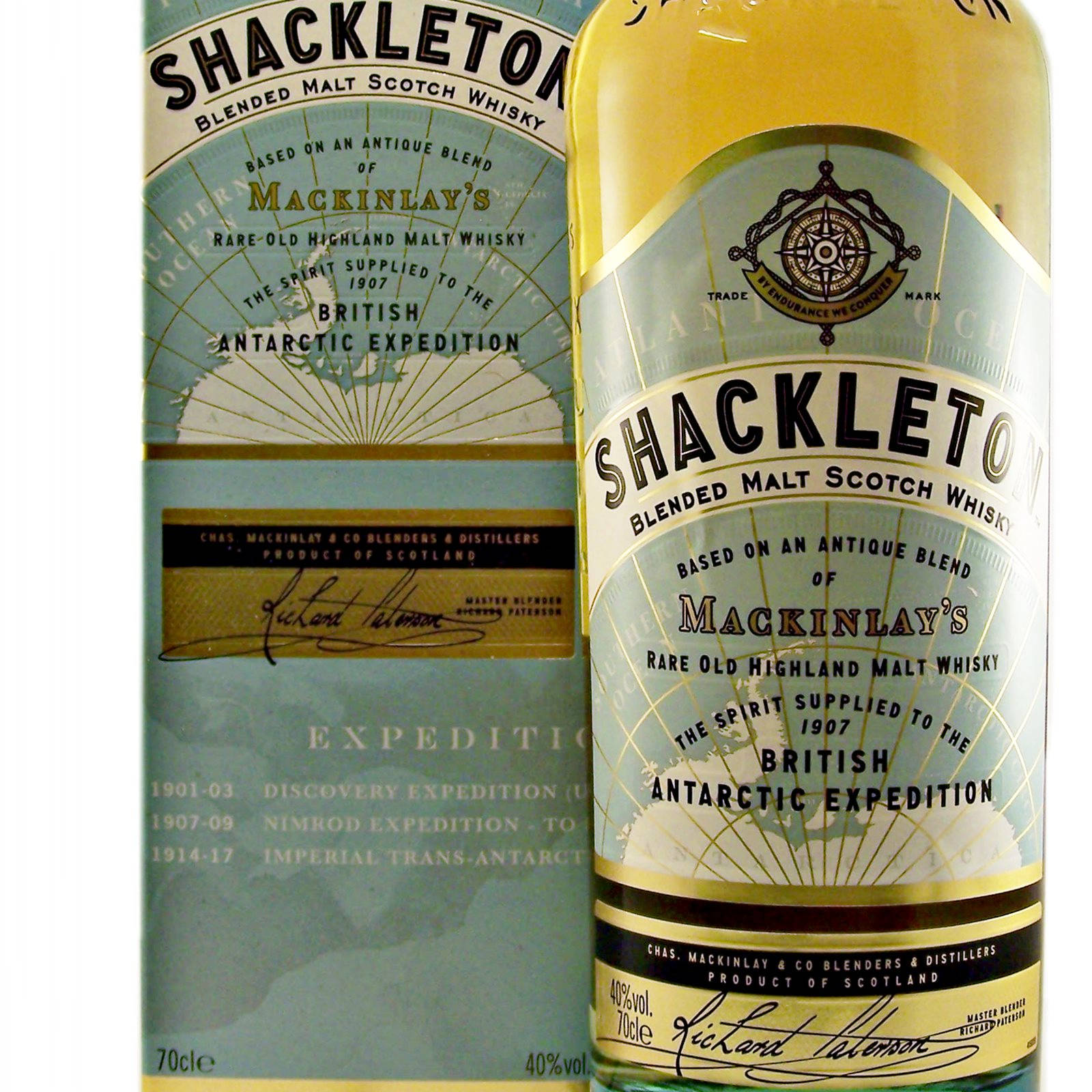 Shackletonwhisky Con Caja En Primer Plano Fondo de pantalla