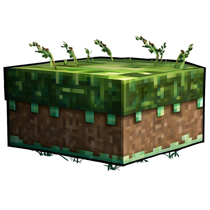 Download Shaded Minecraft Grass Block Png 73 | Wallpapers.com