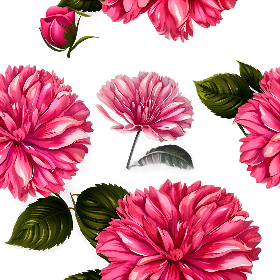 Shaded Pink Flowers Png 05242024 PNG