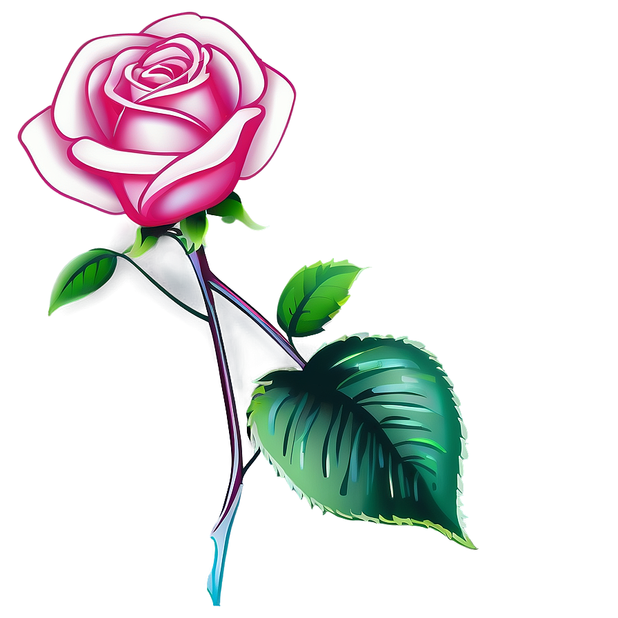 Shaded Rose Clipart Png 06272024 PNG