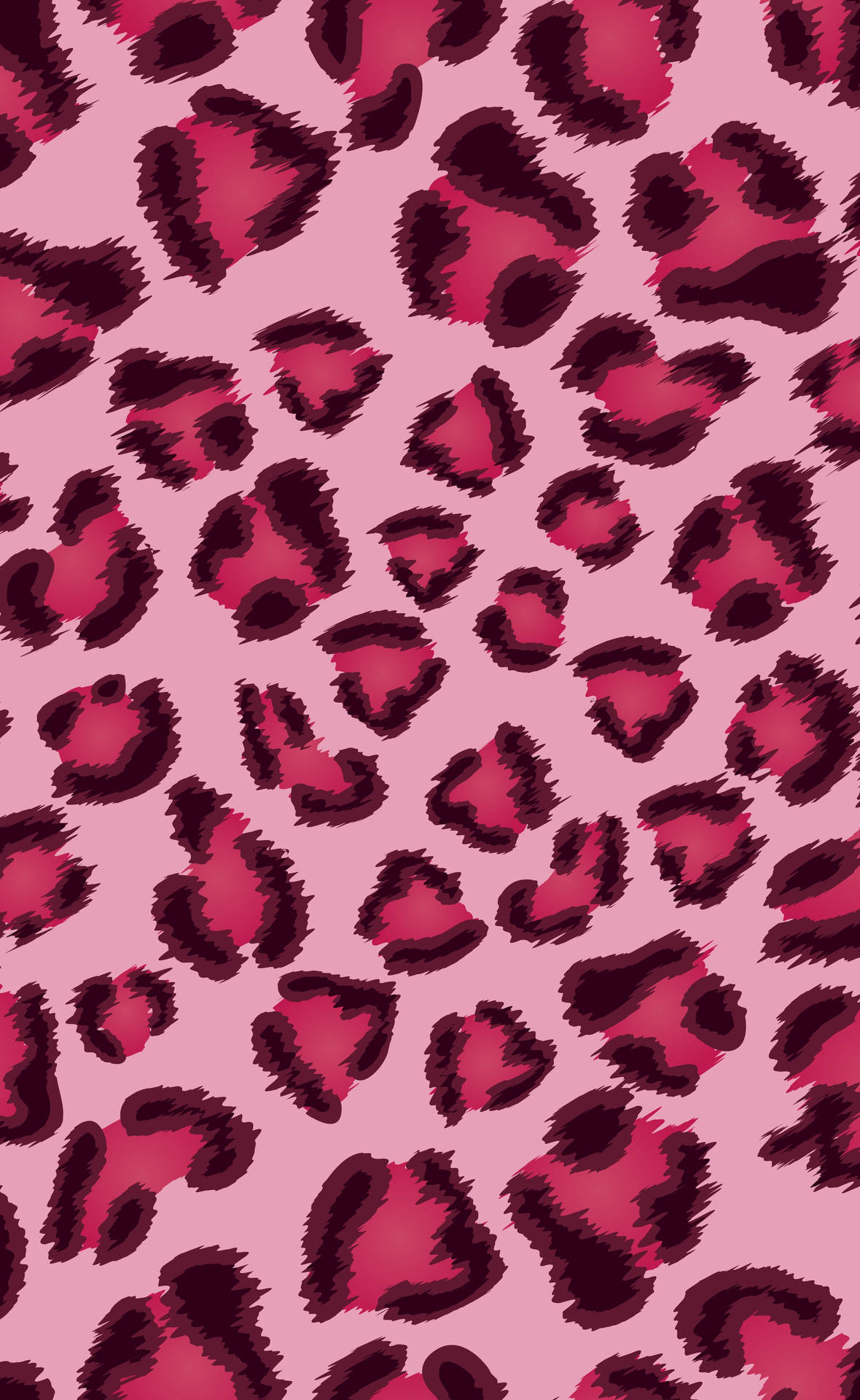 Shades Of Pink Leopard Print Wallpaper
