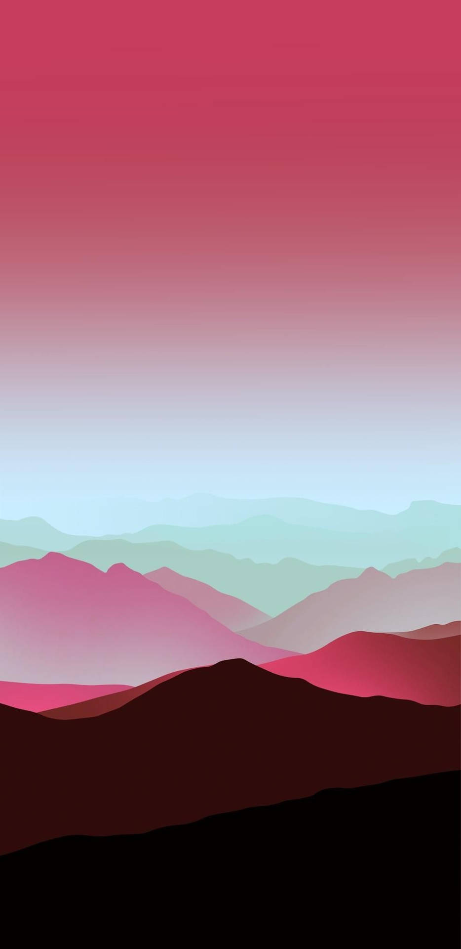 Majestic Shades of Red Mountain Wallpaper
