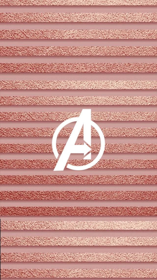 Shades Of Rose Gold Avengers Logo Wallpaper