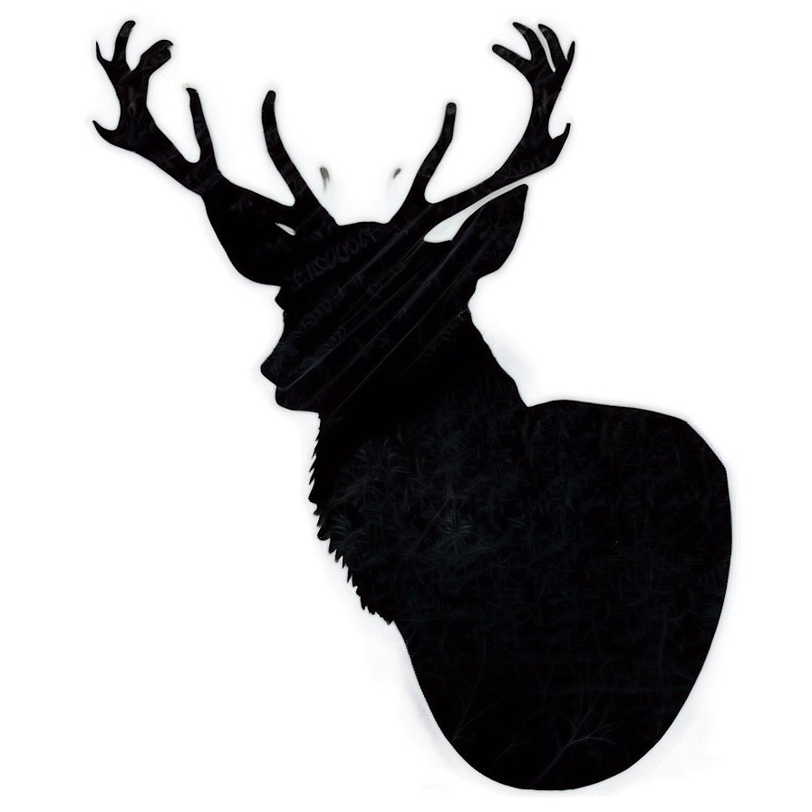 Shadow Deer Head Silhouette Png Wax PNG