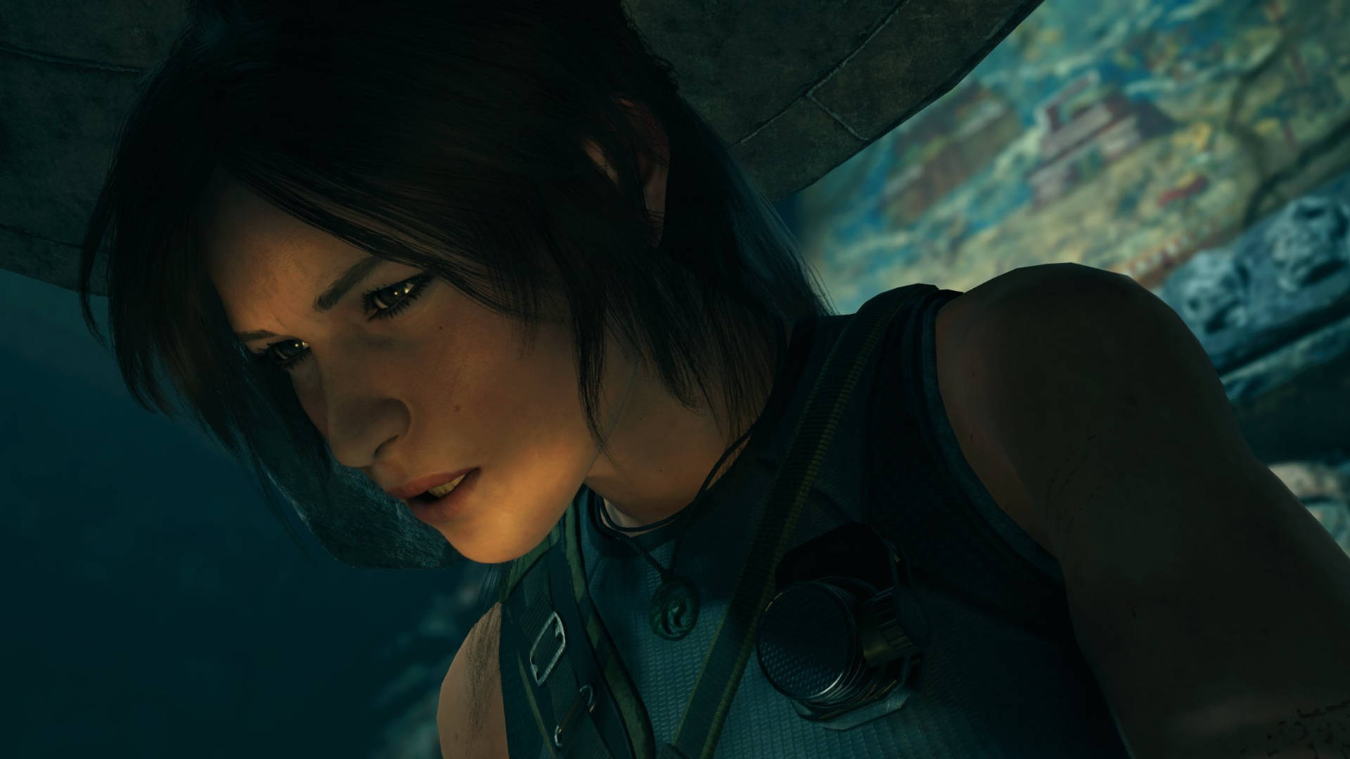 Shadow Of The Tomb Raider Anguished Lara Wallpaper