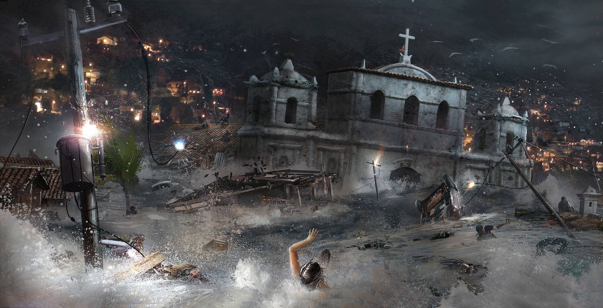 Shadow Of The Tomb Raider Drowning Church 4K Wallpaper