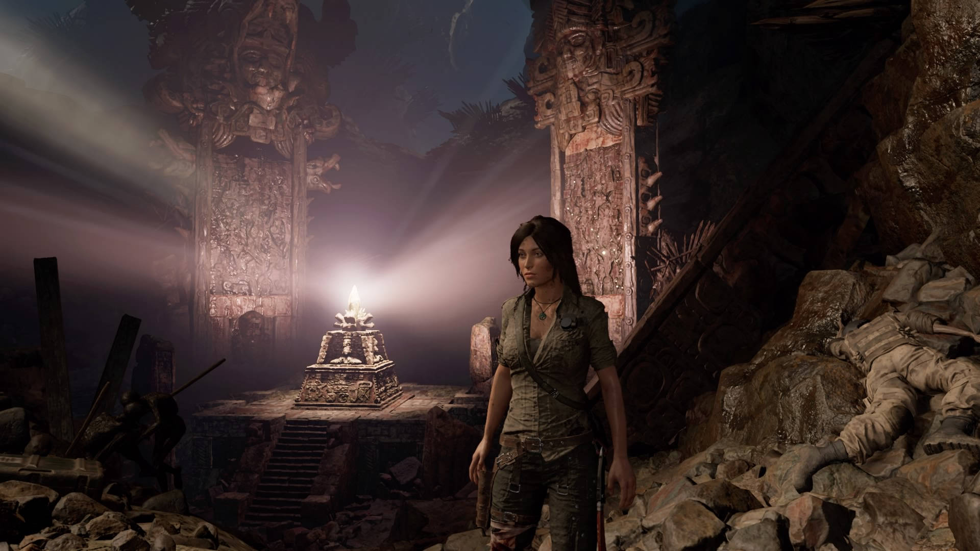 Shadow Of The Tomb Raider Glowing Emblem Wallpaper