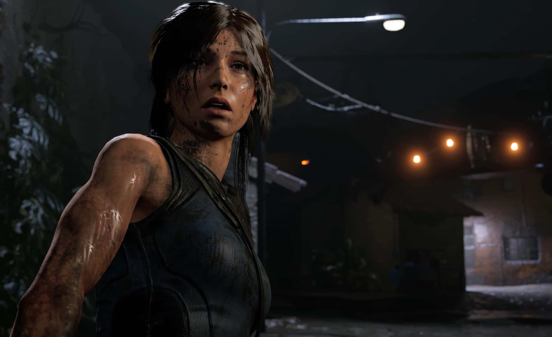Lara Croft er klar til hendes næste eventyr i Skygge af Gravstedet Raider. Wallpaper