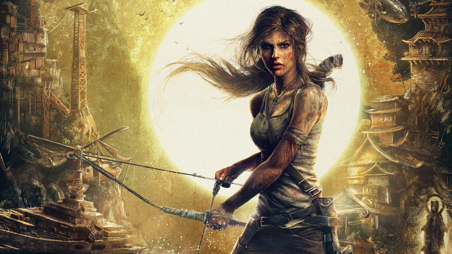 Laracroft Combatte Le Selvagge Terre Del Perù In Shadow Of The Tomb Raider Sfondo