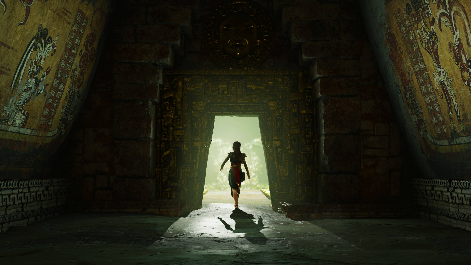 Caption: Shadow of the Tomb Raider - Enigmatic Temple Entrance Wallpaper