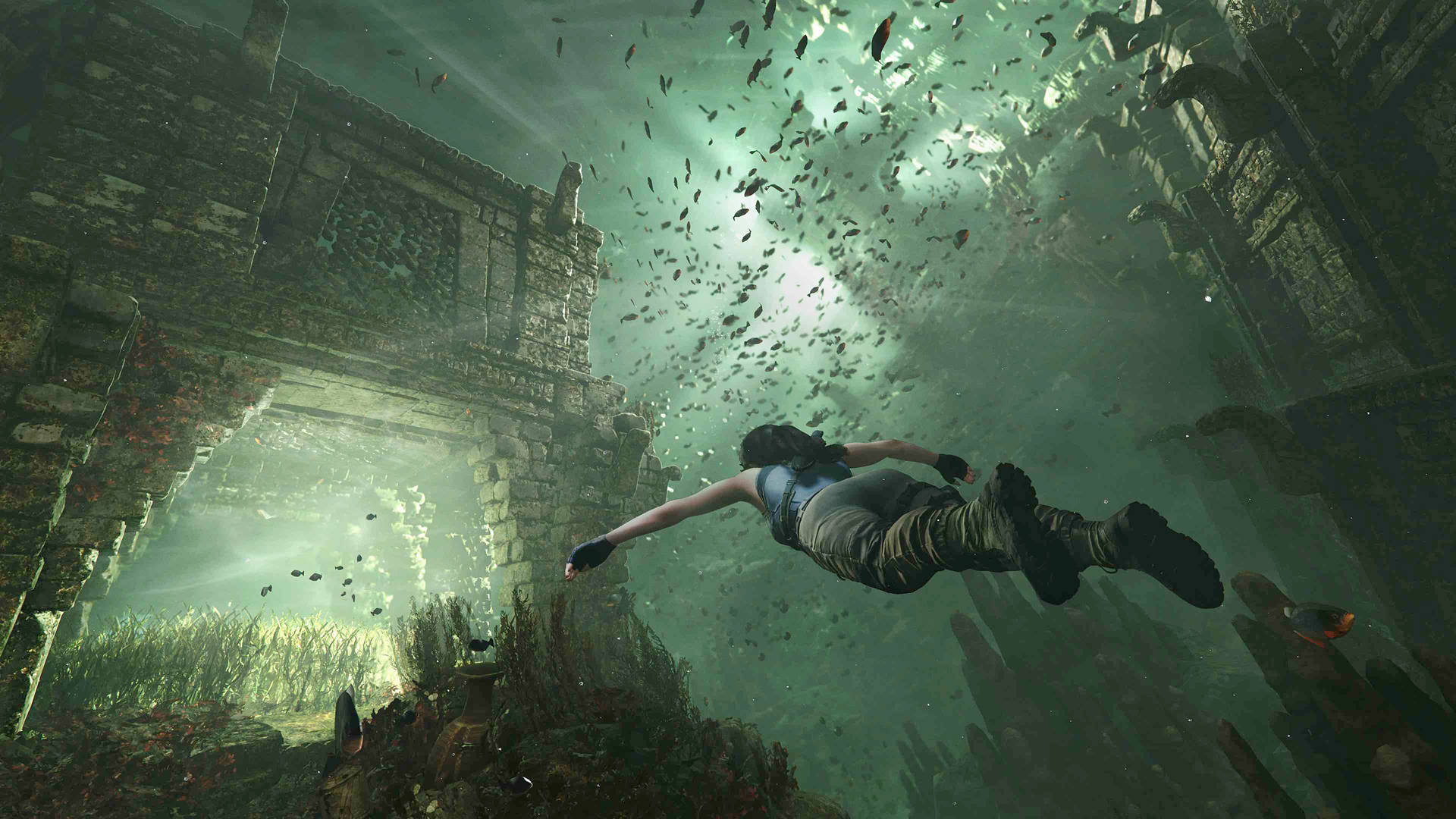 Shadow Of The Tomb Raider Underwater Ruins Wallpaper