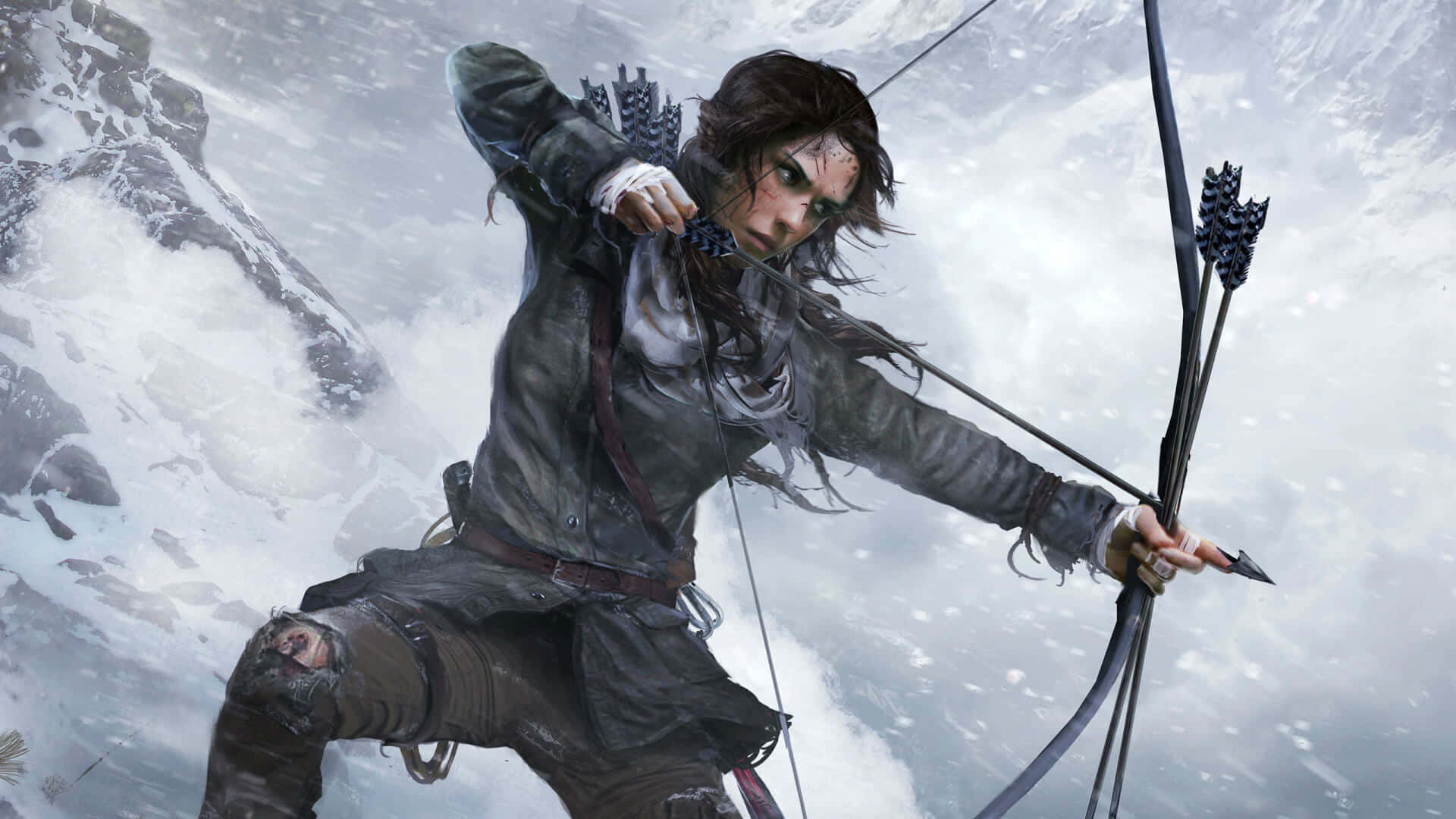 Sombrade Tomb Raider: Croft En Invierno. Fondo de pantalla
