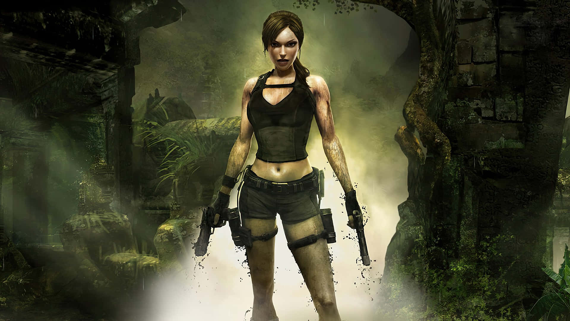 Skygger Fra Tomb Raider Lara Croft Wallpaper