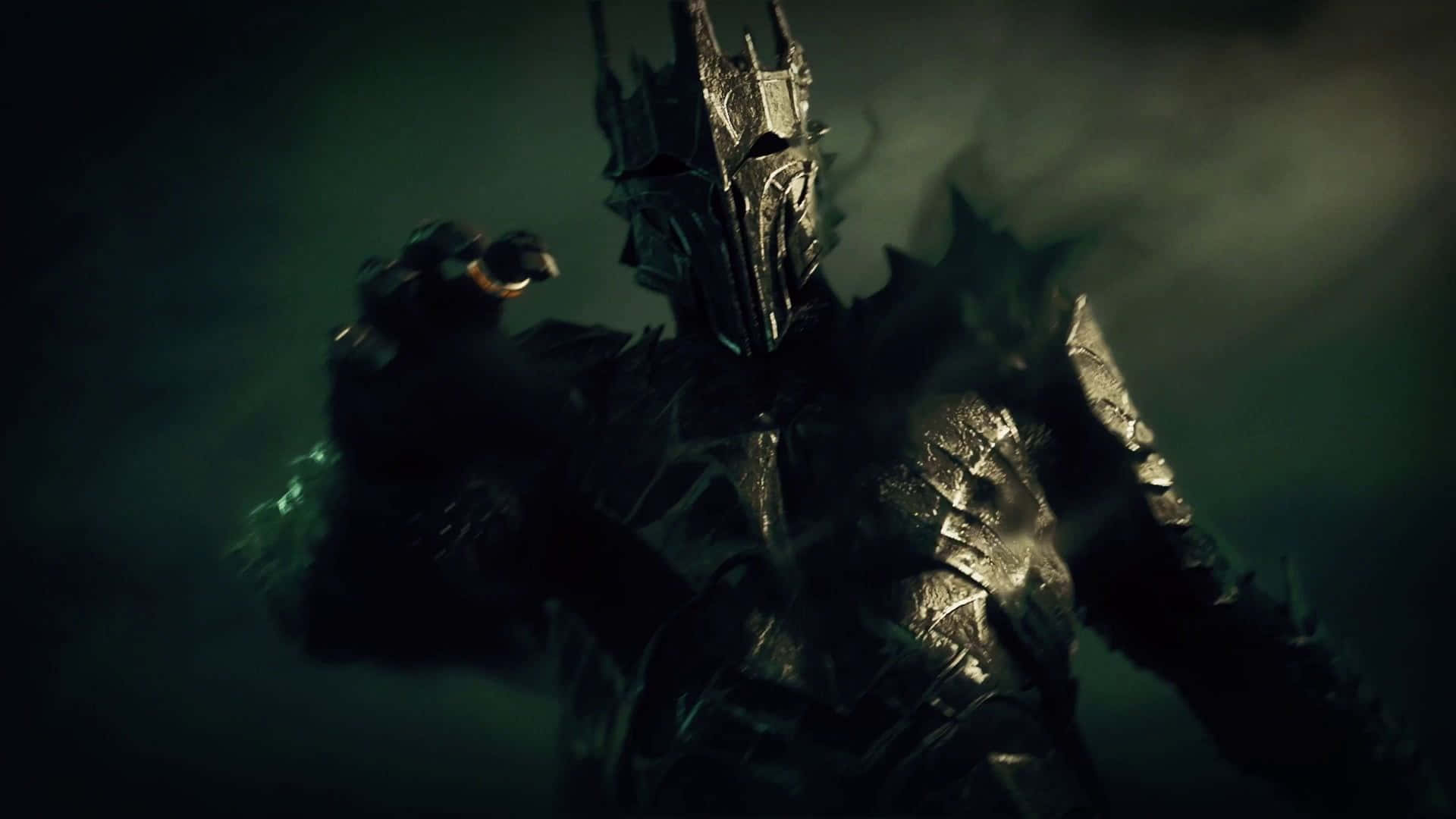 A Dark Knight In Armor Is Holding A Sword