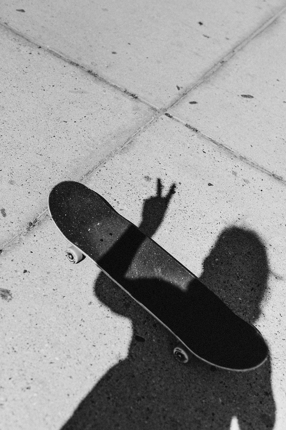 Shadow Peace Sign Skater Aesthetic Wallpaper